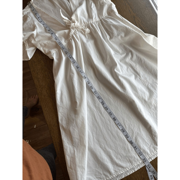 Madewell White Poplin Babydoll Dress‎ Womans size 4 Coquette crisp preppy sweet - Picture 12 of 12